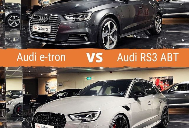 Dubbeltest: Audi e-tron vs Audi RS3 ABT