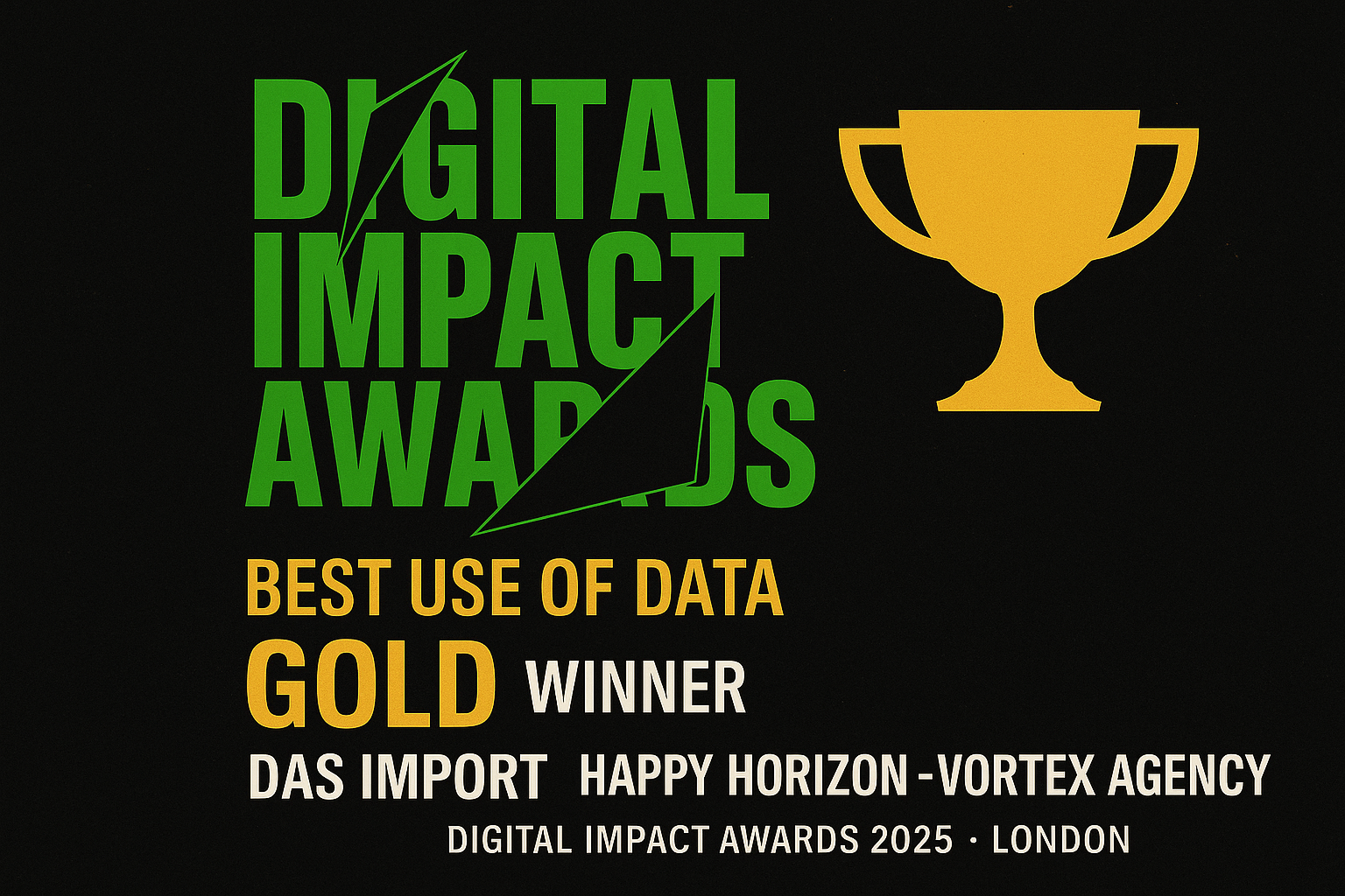 🏆 Das Import wint goud bij de Digital Impact Awards in Londen